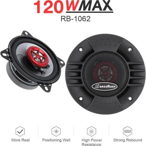 1 Pair 4 Inch 2 Way Car Coaxial Speakers Universal Auto Audio Stereo Full Range Frequency HiFi Speaker Non-destructive