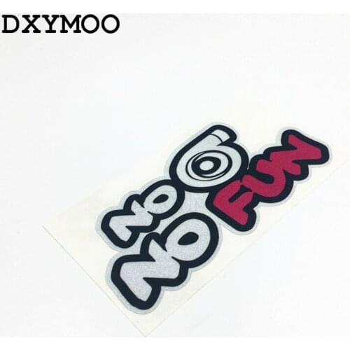 1pcs 120*60mm NO TURBO NO FUN Car Sticker, Turbo Car Sticker Decals Car Styling 12x6cm