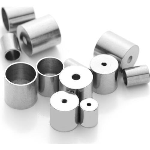 10 pieces Leather Cords Bracelets Buckle Finding End Tip Tassel Caps 3/5/ 6 mm Crimp End Beads Caps For DIY Jewelry Making