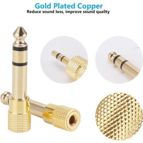 4pcs/set 3.5mm Jack Stereo AUX Converter Amplifier 3.5mm to 6.5mm 6.35mm Male to Feamle Audio Cable Adapter Jack 3.5mm To Plug