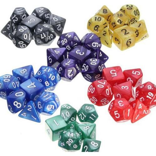 7pcs/Set Random Creative Simple Digital Dice Fashion Game Supplies Cute Kids Toy MathematicsTeaching Resources Number Tools