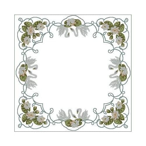 FREE delivery Top Quality lovely beautiful tablecloth cross stitch kit swan love swans, cross stitch table cover