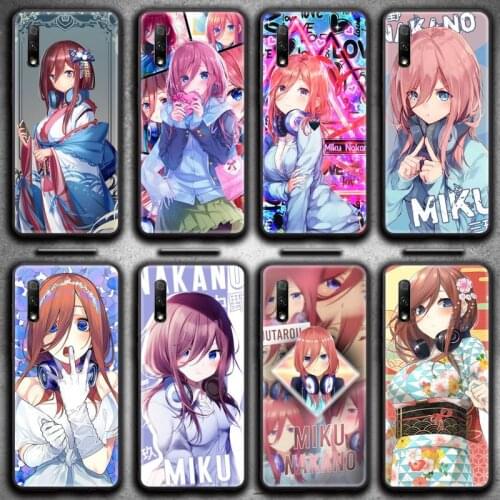 Cartoon Anime Miku Nakano Phone Case For Huawei Nova 6se 7 7pro 7se honor 7A 8A 7C 9C Play
