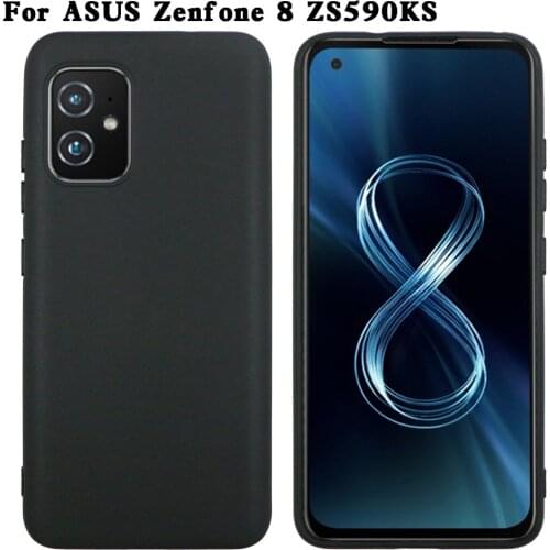 Case for Zenfone 8 ZS590KS Black Matte Anti-Slip Shockproof Soft TPU Transparent Clear Cover For ASUS Zenfone 8 Flip ZS672KS