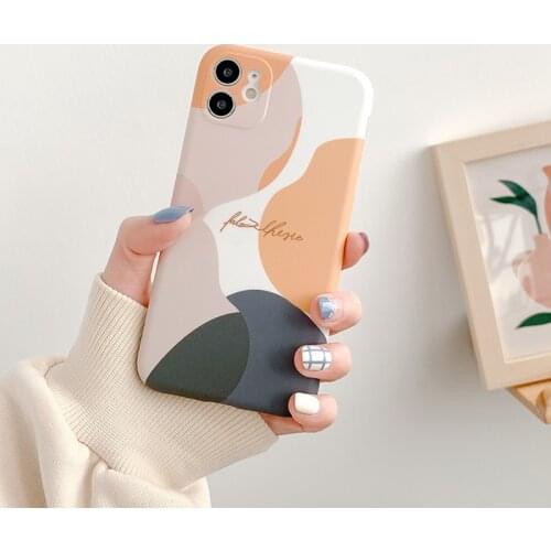 LACK Art Retro abstract geometry Phone Case For iPhone 11 Pro Max XR X XS Max 7 8 Plus 12 Cases Cute Soft Silicone Back Cover
