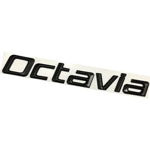 Black Car Label Sticker Octavia Rear Trunk Sticker For SKODA OCTAVIA 2 3 A2 A5 A7 A6 Octavia Emblem Sticker Skoda Accessories