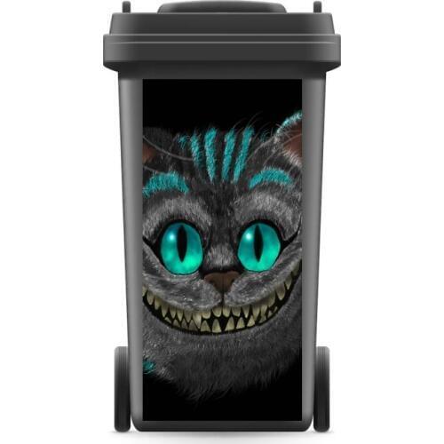 DIY Creative 3D Rubbish Bin Sticker Smiling Cat Cartoon Wall Mural Wall Print Decal Removable self adhesive Kitchen Accessories