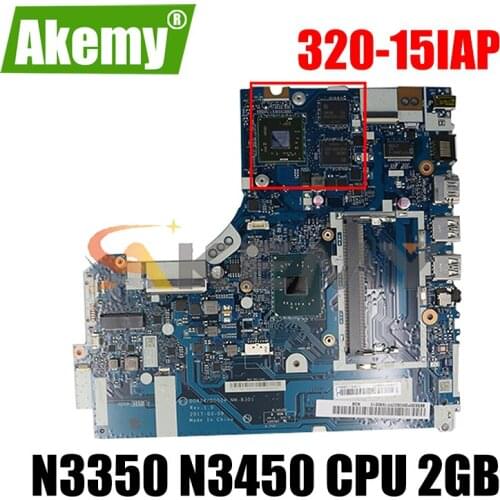 For Lenovo 320-15IAP notebook motherboard DG424 DG524 NM-B301 with N3350 N3450 CPU 2GB GPU DD3L tested 100% work Mainboard