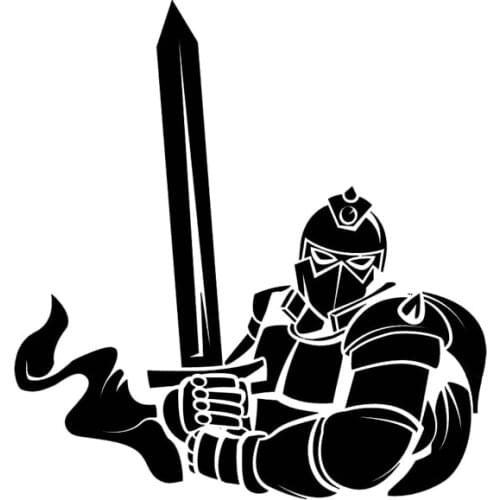 Dawasaru Brave Knight Personalized Car Stickers Waterproof Cover Scratch decals Truck Motorcycle Auto Decoration PVC,14cm*13cm