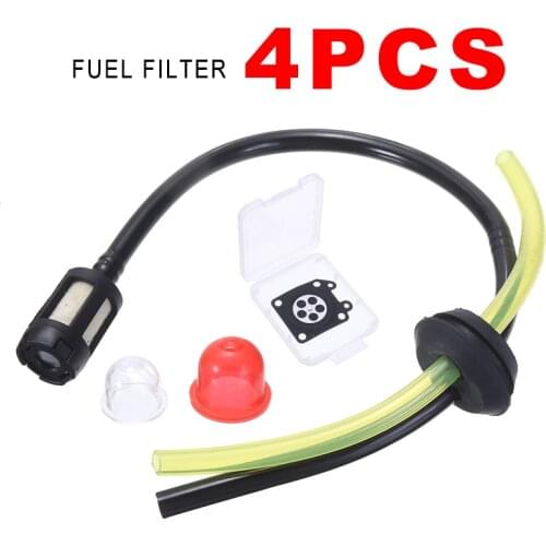 1set Fuel Filter Fuel Hose Set Seal for Brushcutter + 2pcs Primer & Membrane For Lawnmower