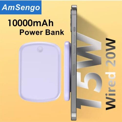 10000mAh Magnet External Battery 15W Magnetic Wireless Charging For iPhone 12 Magnetic Power Bank Magnet Charger PowerBank