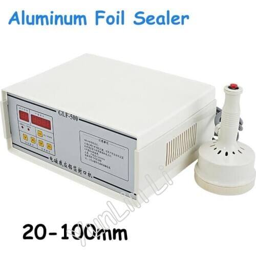 Aluminum Foil Sealing Machine Handheld Elecomagnetic Continuous Induction Sealer for 20-100mm Bottle Packaging Machine GLF-500