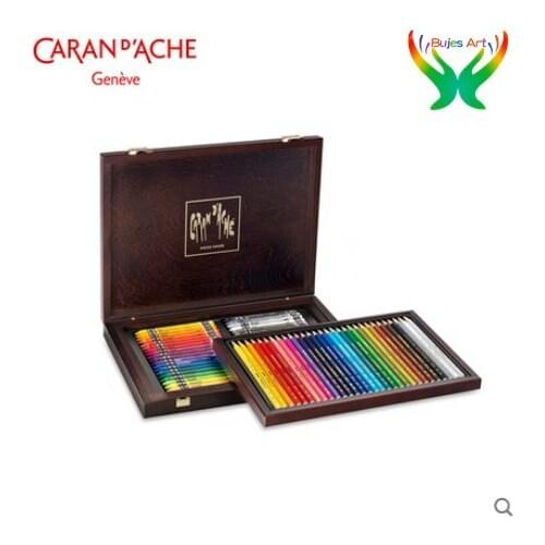 Caran d'Ache 30 Water soluble color lead 40 water soluble crayon multi color combination color brush wooden high grade gift box
