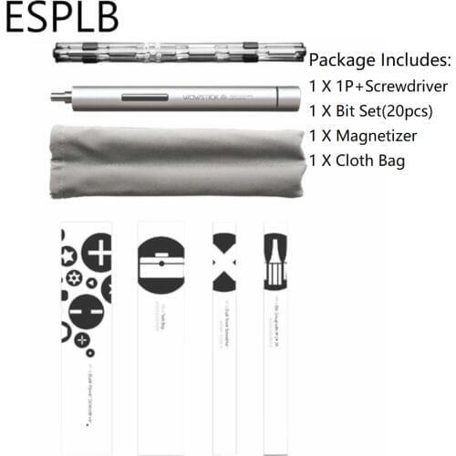 Wowstick 1P Pro 1P+ 1F Pro 1F+ Wowstick Try Electric Screwdriver Bit Set with Cloth Bag/Dock Precision Cordless Mini Screwdriver