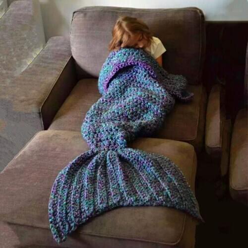 Blanket beauty fish Pattern Crochet Mermaid Tail,Knitted Mermaid Tail Blanket great design gift for children and wife