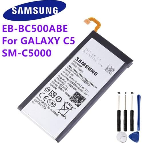 Original Replacement Battery EB-BC500ABE For Samsung Galaxy C5 SM-C5000 Cell Phone Rechargeable Batteria 2600mAh