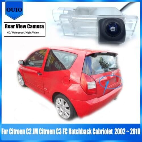 Rear View Reverse Back Up Parking Camera For Citroen C2 JM Citroen C3 FC Hatchback Cabriolet 2002 ~ 2010 License Plate Camera