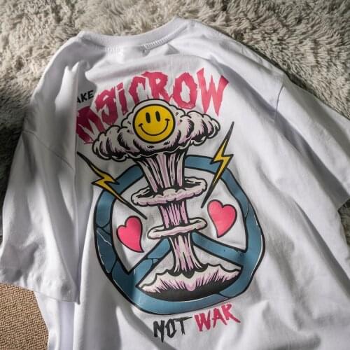 Casual Summer Anime Print Fashion Fun Harajuku Print S-4XL Short Sleeve Women Loose Top Letter T-shirt Gothic Punk Kpop Clothes