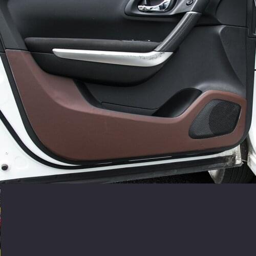 Leather /PU Interior Door Anti-Kick Pad For Renault Kadjar 2016-2017 Z2EA1074