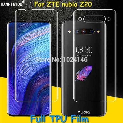 Front / Back Full Coverage Clear Soft TPU Film Screen Protector For ZTE nubia Z20 6.42" (Not Tempered Glass)