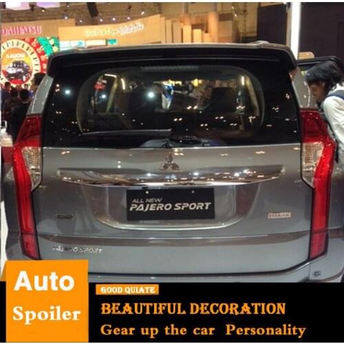 For Mitsubishi Pajero Sport Spoiler 2016 2017 2018 ABS Material Car Rear Wing Primer Color Trunk Rear Spoiler