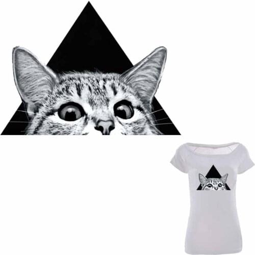 Colife Triangle Cat Patches For Clothes 25*18cm A-level Washable Patch Iron On Transfers Easy Print By Household Irons