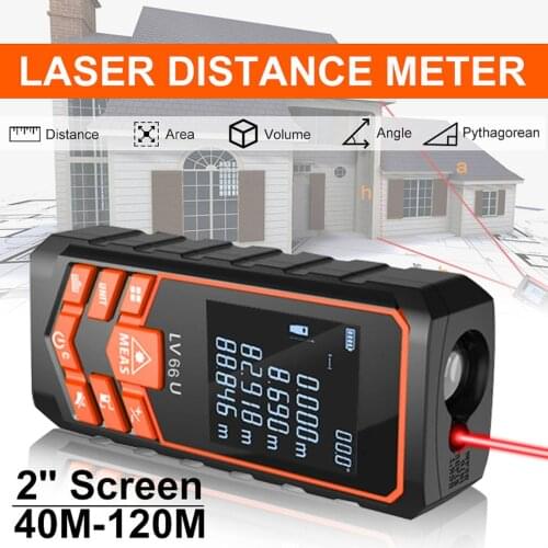 Smart Laser Rangefinder Laser Distance Meter Electronic Roulette Digital Ruler Trena Laser Tape Measure Range Finder 40-120M