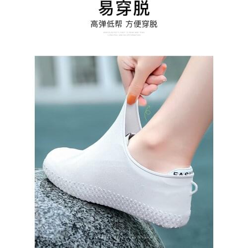 Thicken Silicone Rain Boots Waterproof Shoe Cover Transparent Non-Slip Rainproof Suit Impermeable Hombre Coat Women Universal