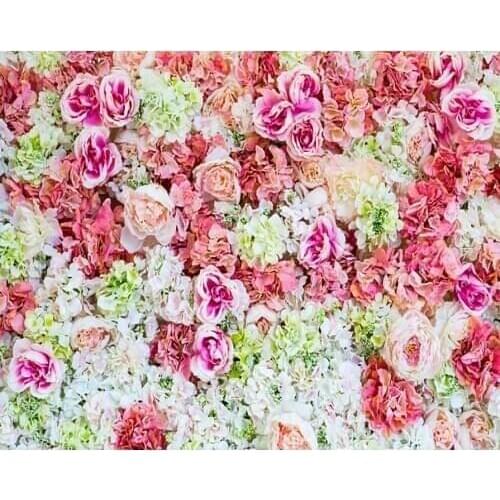 VinylBDS Happy Birthday Theme Backdrops Beautiful Flowers Bed For Newborn Background Photography Studio Backdrop
