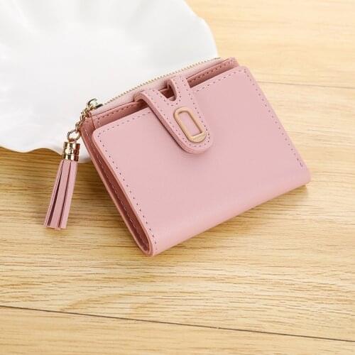 Women Wallets Short Zipper Coin Purses Tassel Design Clutch Wallet Female Money Credit Card Holder Lady Money Clip Wallet