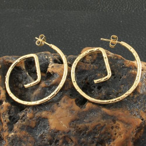 Stainless Steel Women Hoop Earrings In Jewelry Gift Fashion Wholesale Joyas De Acero Inoxidable Para Mujer EGAZARBP