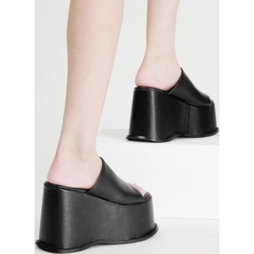 2021 Brand New Ladies High Platform Gothic Cosplay Slippers Wedges High Heels Summer Women Slippers Outdoor Sandal Slides