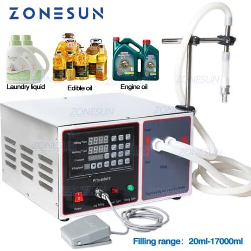 ZONESUN Semi Automatic Filling Machine Laundry Oil Perfume Filler Milk Water Liquid Bottle Filling Machine