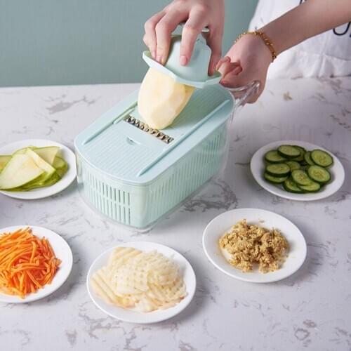 045 6in1 kitchen cut shredding machine slice shaving machine portable planer peeler kitchen tool Multifunction planing