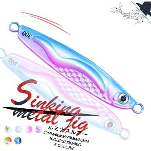 1PCS 10G/20G/30G/40G Metal Jig VIB Vibration 3D Eyes Hard Bait Sinking Fishing Lures Spinner Spoon Winter Fishing Tackle