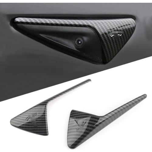 2Pcs/Set For Tesla Model 3 Y S X Model3 Side Camera Carbon Fiber ABS Protection Cover For Tesla Model Three Accessories