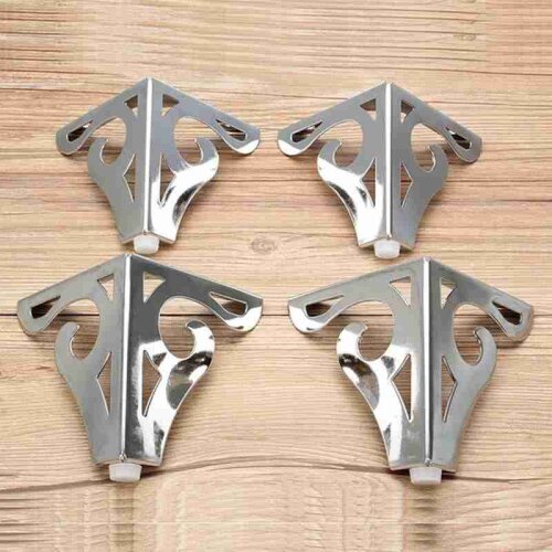 4PCS Metal Iron Polished Chair Legs 10cm Sofa BaseHollow Table Feet Furniture Parts Hollow Patten Bed Table Accessories Cabinet