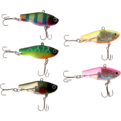 5Pcs 3D Minnow Fishing Lures Swimbait Wobbler Plastic Worms Topwater Lures