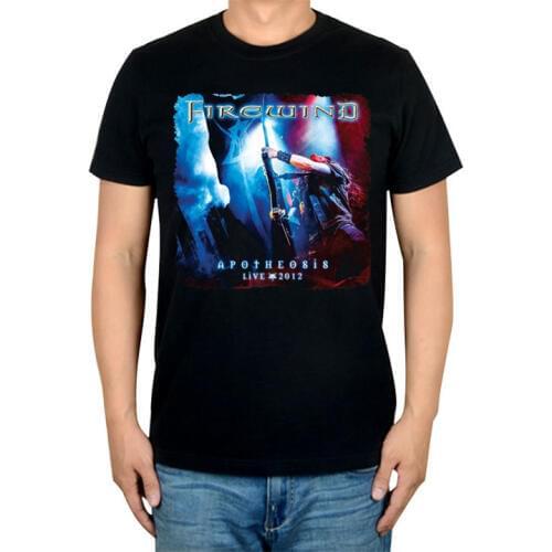 8 kinds Firewind rocker Gus G guitar hero Solo 100%Cotton Punk heavy Metal black shirts Customize Print Rock Musician Tee