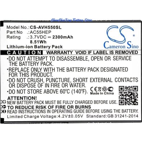 Cameron Sino 2300mAh Battery AC55HEP, BSF20 for Archos A55 Helium, Helium