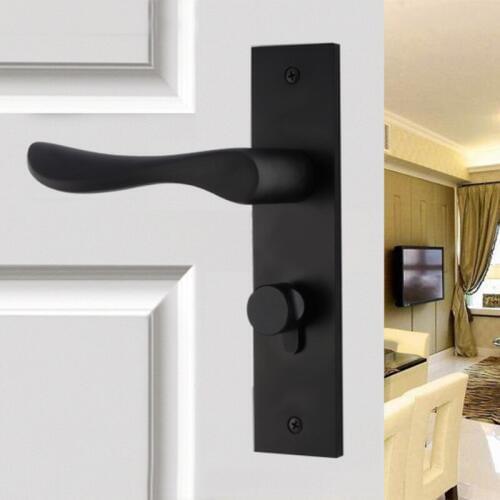 Black Quality goods Space aluminum Alumina lock elegance Conjoined lock Suitable for indoor bedroom Hardware toilet