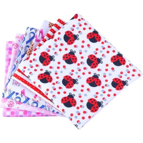 Diy polyester printed textile crafts fabric sewing cartoon anime children clothes polyester fabric Christmas 50 * 140cm/piece