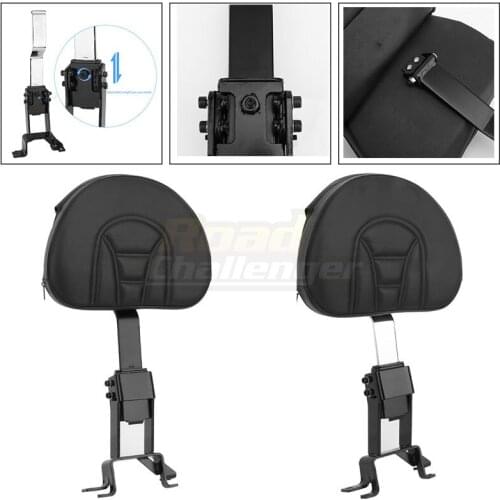 For Indian 14-Up Chief Roadmaster Chieftain Springfield Motorcycle Adjustable Plug-In Driver Rider Backrest Kit