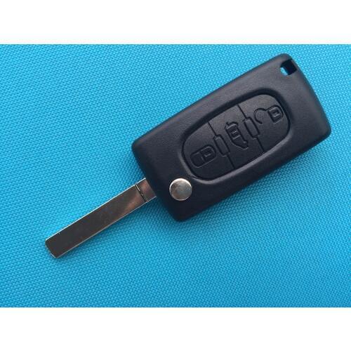 For Peugeot Expert Partner For Citroen Berlingo For DISPATCH 3 Button flip KEY FOB REMOTE CASE shell uncut VA2 blade no logo
