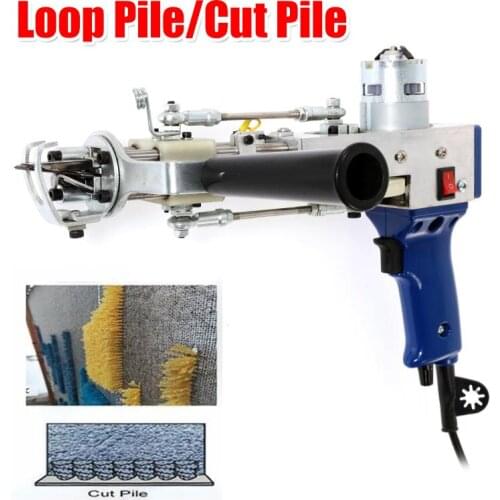 Electric Carpet Weaver Tufting Gun Manual Cut Pile/Loop Pile Adjustable Rug Carpet Weaving Flocking Machines Sewing Tool EU Plug