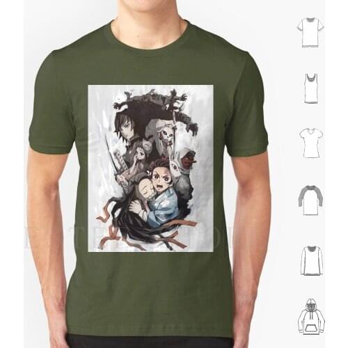 Kimetsu No Yaiba T Shirt Cotton Men Diy Print Hinokami Kagura Kimetsu No Yaiba Demon Demon Hunter Fire Breath Of The Sun Kizuki