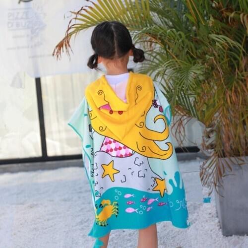 Lovely Baby Treasure bath robe bath skirt bath towel boys and girls kindergarten cape Cape children home wear animal pattern