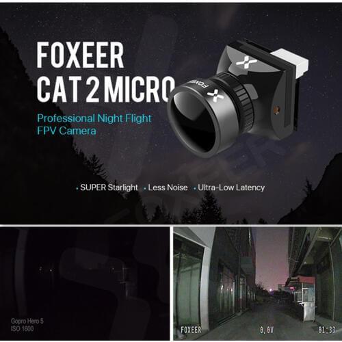 Foxeer Micro Cat 2 FPV Camera Cam 1200TVL Sensored OSD 4in1 ESC 2.1mm Lens with VTX F405 AIO F722 Dual FC Racing Whoop Frame Kit