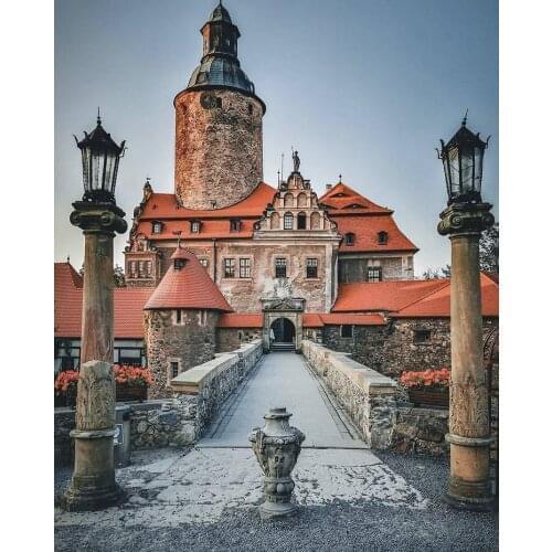 GATYZTORY Paint By Numbers For Adults Castle Picture Drawing On Canvas Landscape HandPainted Oil Painting Home Decoration