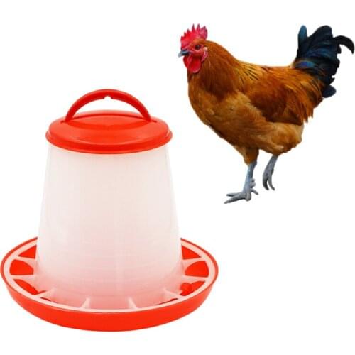 2Pcs Portable 1kg Chicken Poultry Feeder Bird Quail Food Drink Water Automatic Plastic Bucket For Farmer Bird Feeders